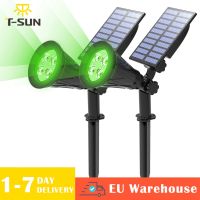 T-SUN 124 Packs Green Led Solar Lights Solar Spotlight Waterproof Solar Wall Light Solar Garden Light Solar Lamp Outdoot