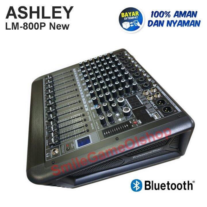 POWER MIXER PREMIUM 8 CHANNEL ASHLEY LM800P BLUETOOTH USB Effects VOCAL
