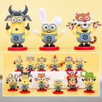 Despi Me Daddy Minions ราศี7-12CM,กล่องทึบของเล่นทำมือตุ๊กตาสถิตย์เครื่องประดับตกแต่งห้องของเล่นการ์ตูน