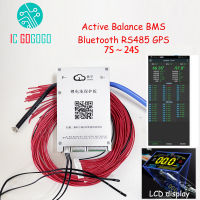 Active Balance บอร์ดป้องกันแบตเตอรี่ Bluetooth BMS 12S 13S 14S 15S 16S 20S 24S RS485 GPS APP Lifepo4 Li-Ion LTO JK 48V 60V