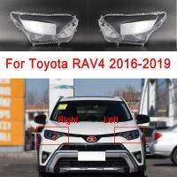 เคสใสไฟหน้ารถสำหรับโตโยต้า RAV4 2016-2019ฝาครอบเลนส์กระจกโป๊ะไฟแบบโปร่งใสตัวครอบไฟหน้า