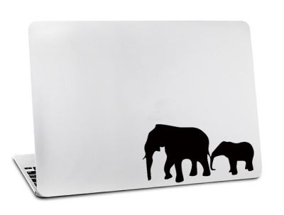 Yingke Macbook Air สติกเกอร์ไวนิลสำหรับ11 13นิ้วสำหรับ Mac Pro Retina 13 15ฝาครอบผิวเรืองแสงรูปลอกสีดำแมวลิงหมาป่าสัมผัส