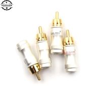 4pcs/lot Male Audio Video Connector Gold Adapter For Cable DIY gold snake RCA Plug HIFI Goldplated Audio Cable RCA