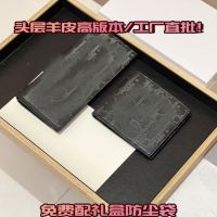 2023 New★ European and American genuine leather sheepskin D mosaic letter long and short wallets with ancient style high value foreign style exquisite dual-use