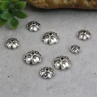 【YF】●  100pcs/lot Antique Design Bead Caps Charms 5.5mm 7.5mm 9mm Tassel Beads End Jewelry Accessories