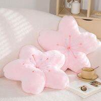 ✶☒✻ 45cm New Pink Sakura Plush Pillow Kawaii Flowers Plush Pillow Mat Lifelike Soft Cherry Blossom Cushion Plushie Props