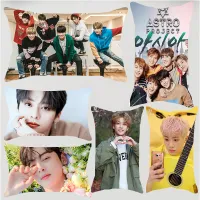 Kpop Astro รูปแบบโยนหมอนครอบคลุมด้านเดียวพิมพ์หมอนครอบคลุมสำหรับโซฟาเอวรถยนต์หมอนครอบคลุมกอดหมอนตกแต่งบ้าน (ไม่มีหมอนภายใน) 30x50 ซม