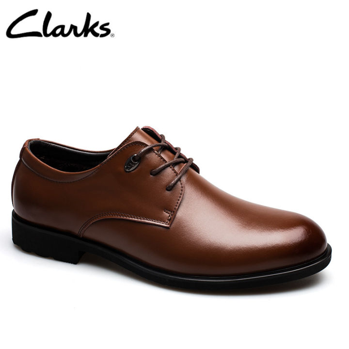 clarks-ชุดบุรุษ-bampton-park-รองเท้าหนังสีแทนอังกฤษ