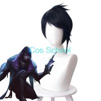 Game Aphelios Wig LOL League Of Legends Aphelios Cosplay Wigs Blue Short Hair+Wig Cap Halloween Game Play Wigs