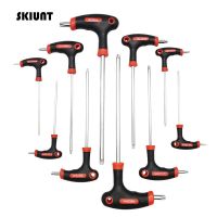 SKIUNT ชุดกุญแจอัลเลน10ชิ้น Torx ปลายหกเหลี่ยมปลายคู่ประแจสากลเครื่องมือหลายประเภท T-Type อุปกรณ์ทำมือชุดประแจซ่อมแซม