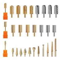 Milling Cutter Golden Tungsten Carbide Nail Drill Bits For Electric Nail Drill Manicure Machine Pedicure Nail Files Accessories Drills Drivers