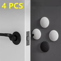 4PCS Self Adhesive Door Stopper Silicone Door Handle Bumpers Mute Anti-Collision Wall Sticker Round Square Wall Protector Pad
