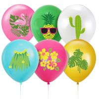 10Pcs Hawaiian Theme Party Latex Balloons Aloha Tropical Luau Party Balloons for Hawaiian Luau Party Summer Beach Birthday Decor Balloons