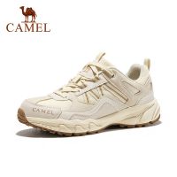 Cameljeans รองเท้าผ้าใบผู้หญิงแบบผูกเชือก,รองเท้าผ้าใบปีนเขาเดินแนวสปอร์ตรองเท้าปีนเขากันลื่นใส่กลางแจ้ง