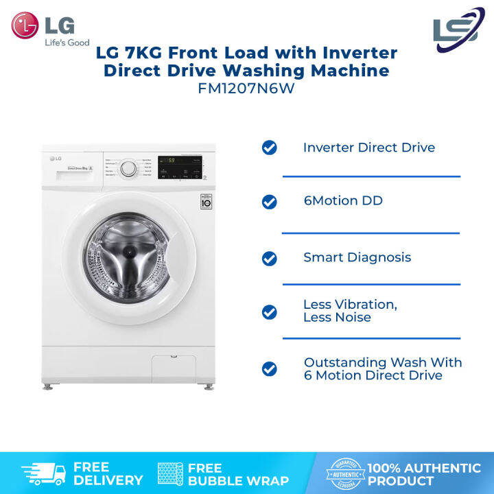 LG 7KG Front Load with Inverter Direct Drive Washing Machine FM1207N6W