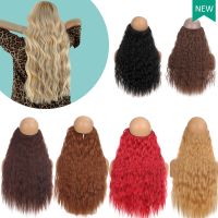 No Clicp Synthetic Wire Hair Extension Natural Invisible Hidden Organic Hairpieces Wavy Straight for Women   False Piece Wig  Hair Extensions  Pads