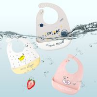 Food Grade Silicone Bib Baby Meal Pocket Baby Saliva Bib Waterproof Anti dirty Children Saliva Pocket