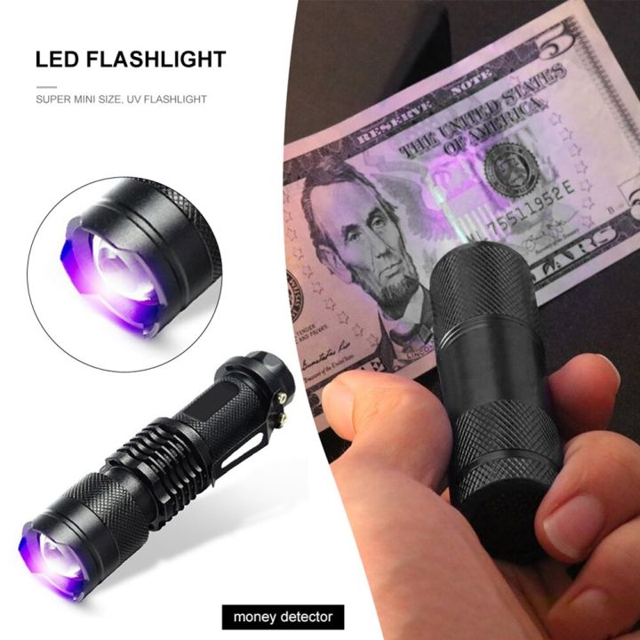 xpe-q5-395-uv-flashlight-zoomable-purple-light-flashlight-zoom-uv-ultraviolet-flashlight-torch-features-money-detector-leak-dete-rechargeable-flashlig