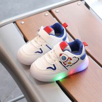 Childrens Sports Shoes 1-3 Years Old Baby Boys Tennis Shoes Autumn New Kids Casual Shoes LED light Sole Sneakers