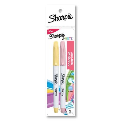 Sharpie ชาร์ปี้ S-Note สีเหลือง-สีชมพู แพ็ค 2 ด้าม(4895151557383)