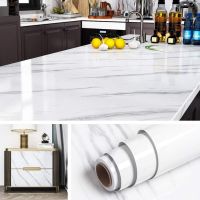 80CM Desktop Stickers Marble Waterproof Wallpaper Self Adhesive Oil Proof Contact Paper for Kitchen Countertop Cabinet Furniture
