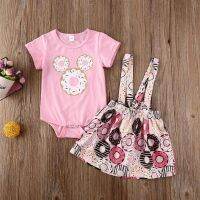 0-24 Months 2Pcs Toddler Baby Girls Clothes Set Cute Cartoon Print Romper with Tutu Tulle Donuts Skirt Dress Infant Outfits Set  by Hs2023