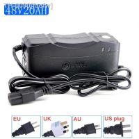 ✈☊▨ faefw Carregador de Bateria Chumbo Ácido Carro Elétrico Bicicleta Scooter Adaptador Carregamento Alimentação 59V 3A EUA UE Reino Unido AU Plug 48V 20Ah