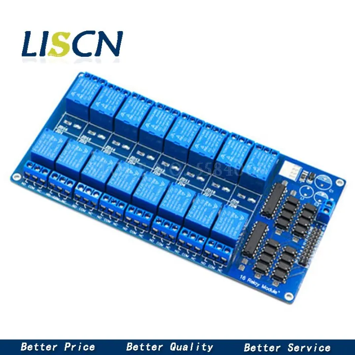 16 Channel Relay Shield Module DC 5V 12V With Optocoupler LM2576