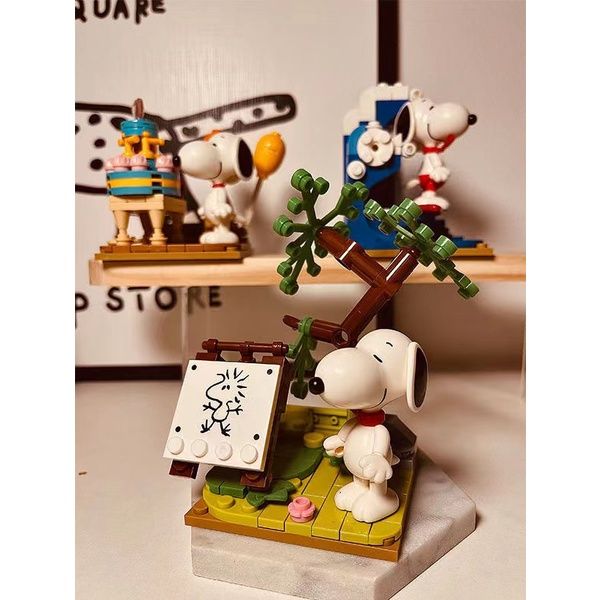 cod-ตัวต่อ-บล็อกต่อ-เซ็ต-8-ชิ้น-snoopy-ของขวัญให้เพื่อน-รูปสัตว์-ตกแต่งบ้าน