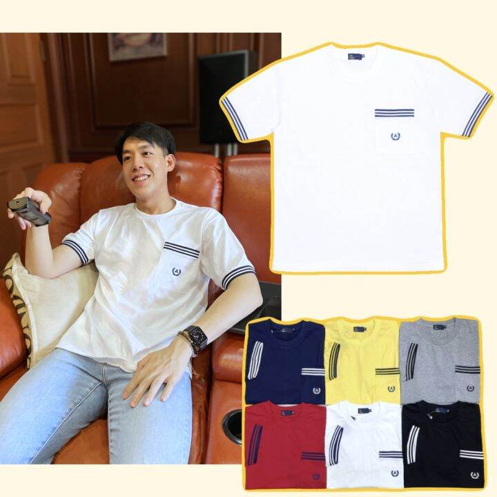 dsl001-เสื้อยืดผู้ชาย-เสื้อคอกลมผู้ชายมีกระเป๋า-มี6-สีสวยๆให้เลือก-ขลิบกระเป๋าและแขน-ผ้าคอตตอน100-มีไซส์ใหญ่-2xl-อก-48-เสื้อผู้ชายเท่ๆ-เสื้อผู้ชายวัยรุ่น