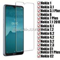 กระจกนิรภัยสำหรับ Nokia 5.1 5X7บวก6.1 7.1 2018 8.1 8ปกบน C2 C1 7.2 6.2 4.2 3.2 2.ฟิล์ม3ปกป้องหน้าจอ