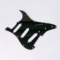 ；‘【；。 Black 3 Ply 11 Holes SSS Guitar Pickguard Anti-Scratch Plate For ST FD Electric