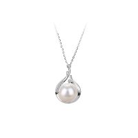 S925 Sterling Silver Necklace Pearl Pendant Zircon For Women Gift Jewelry