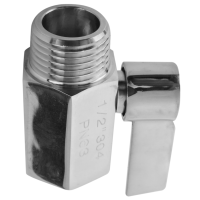 304 Stainless Steel Mini Ball Valve(1/2 Inch Female x Male) NPT Thread, Water Flow Regulator Head Control Valve