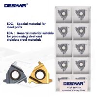 ☾ DESKAR 100 Original 16ER 16IR 1.5TR 2TR 2.5TR 3TR LDA LDC Thread Turning Tools Parts Carbide Inserts CNC Lathes Cutter Cutting