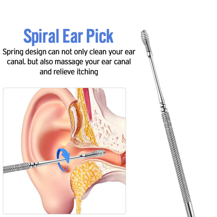 ชุดไม้แคะหู-ที่แคะหูสเตนเลส-หูที่แคะหูเด็ก-และปั่นขี้หู-อุปกรณ์ทำความสะอาดรูหู-1-ชุด-มี-7-ชิ้น-stainless-steel-ear-pick-smart-decor