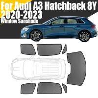 กระจกบังแดดรถยนต์แม่เหล็กแบบกำหนดเองสำหรับ A3รถ Audi Sportback Hatchback 8Y 2020-2023ตาข่ายม่านกรอบกระจกหน้า