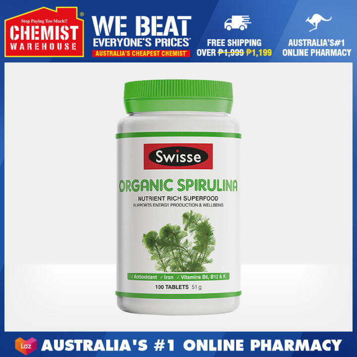 Swisse Organic Spirulina 100 Tablets Helps Maintain Heart Health