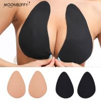 1 Pair Women Large Size Adhesive Bra Water Drop Shaped Invisible Breast Pads Silicone Lifting Nipple Cover Push Up Chest Sticker