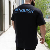 VANQUISH 2023เสื้อยืดลำลองสำหรับผู้ชาย,เสื้อยืดฟิตเนสคอตตอนลายพิมพ์แบบระบายอากาศฤดูร้อนเสื้อยืดเข้ารูปเสื้อผ้า Kaus Training แฟชั่น