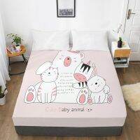 【CW】 Cartoon Kids Elastic fitted sheet bed With An Band 160x200 Mattress Cover Bed for Children baby animal