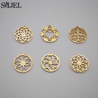 【CC】✾☌  5pcs/lot Round Mandala Of Pendant for Jewelry Making Fashion Necklaces Accessories