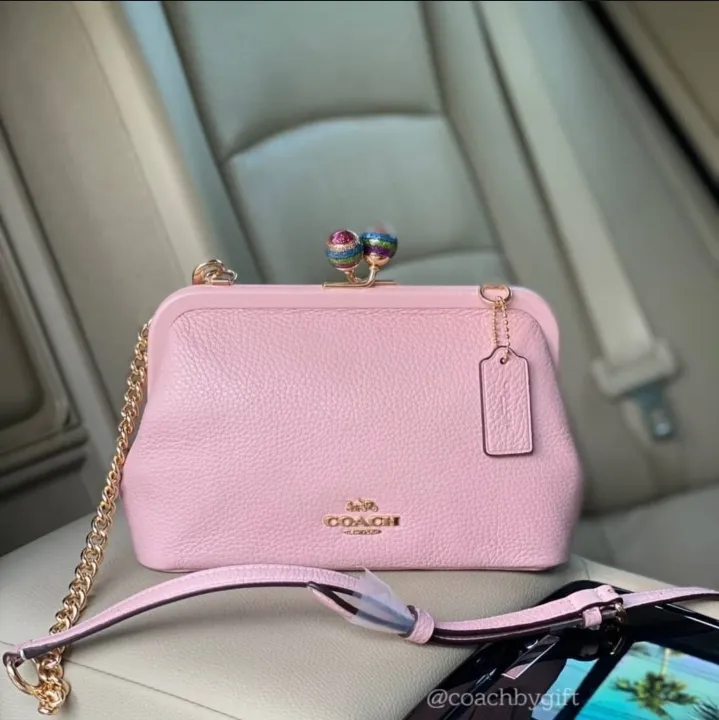 C1451 Coach Original Nora Kisslock Crossbody In Pebble Leather Women's