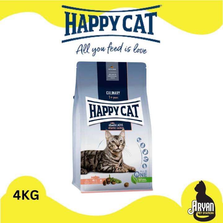 (4KG) Happy Cat Food Culinary Adult Atlantic Salmon 4KG Lazada
