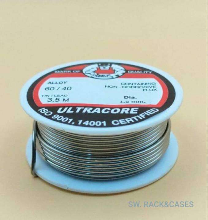 ตะกั่วบัดกรี-ultracore-ขนาด-1-2mm-ราคาต่อจำนวน-1-ม้วน-ตะกั่วบัดกรี-60-40-1-2mm-ยาว-3-5-เมตร-สินค้าดีได้มาตรฐาน