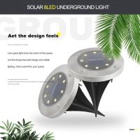 【LZ】☁  Outdoor LED Solar Lawn Lights controle de luz impermeável jardim luzes enterradas poeira paisagem luz quente pátio rua