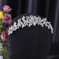 Bridal Headband Handmade Rhinestone Flower Hairband Crystal Wedding Headdress Fashion Headdress Women Party Gift Hair Hoop