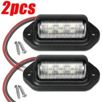 【YF】☫  2pcs 6LED Truck License Plate Car Bus Trailer Tail Lamp Side Bulb12-24V Motorcycle