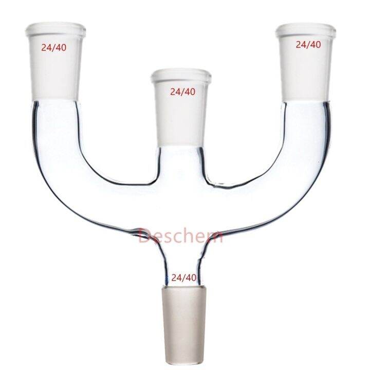 24/40,Modified Glass Claisen Adapter,4way,Chemistry Lab Glassware