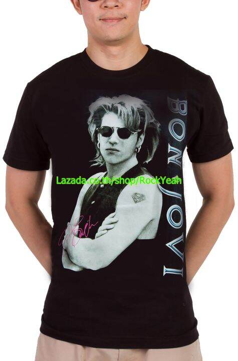 เสื้อวง-bon-jovi-บอน-โจวี-ไซส์ยุโรป-เสื้อยืดวงดนตรีร็อค-เสื้อร็อค-rcm805-สินค้าในประเทศ